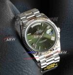 Noob Factory Rolex Day Date II Olive Green Roman Gain Weight Replica Watch